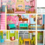 Casuta mare din lemn Bel Air Residence DollHouse - Casa pentru papusi cu lift cu mobilier inclus 
